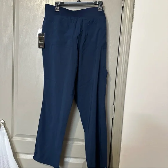 Navy Blue Koi Flared Elastic Waist Scrubs XL Regular NWT Healthcare Plain - Picture 4 of 4